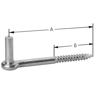 Pollmann Einschraub-Haken D10 x100 mm hell verz.