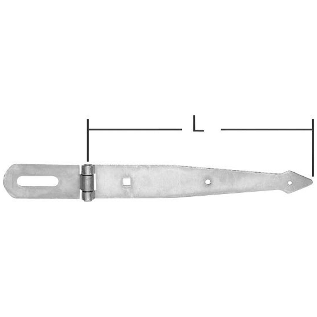 Pollmann Überfalle spitze Ausführung, 250 mm hell verz.