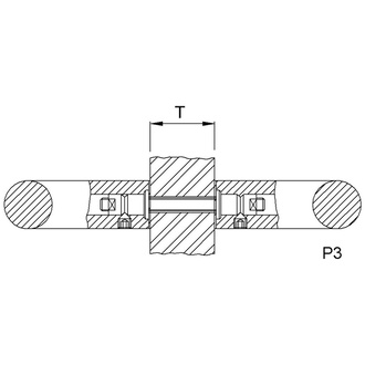 KWS 8B03 Paarbefestigung P3 - M 8, für Holz f.RS