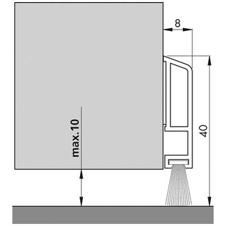 Ellen PDS-B-ZK-Bodendichtung Nr. 0703191 weiß 100 cm