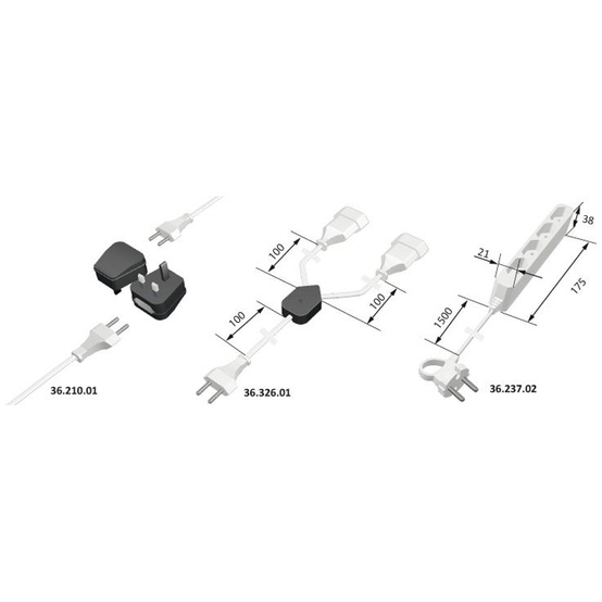 Halemeier HV 4-fach Verteiler ws 1xCEE7/17 4xEurokuppl.