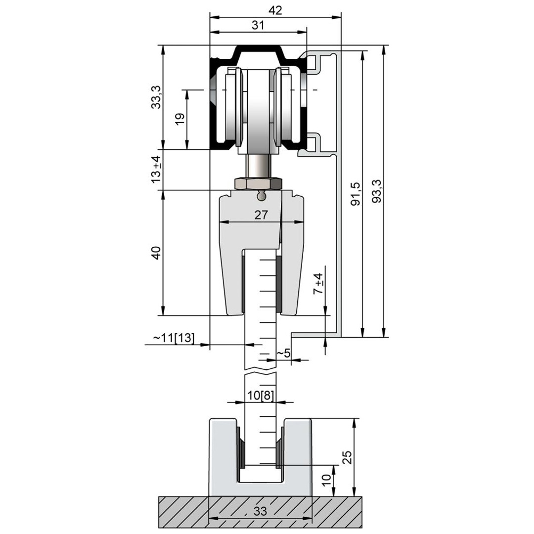 HELM Blende zum Klipsen für Glastüren, 2500, EV1