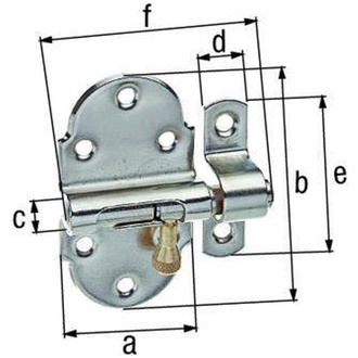 ALBERTS Autom. Grendelriegel 260/VN/FZ/47 mm