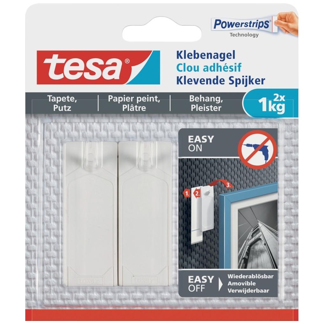 Tesa Klebenagel für Tapete und Putz Haftkraft 1kg verstellb