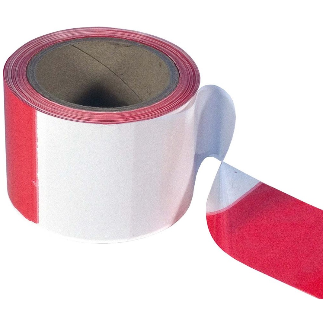 PÖSAMO Absperrband 80 mm rot/weiß a 500 m