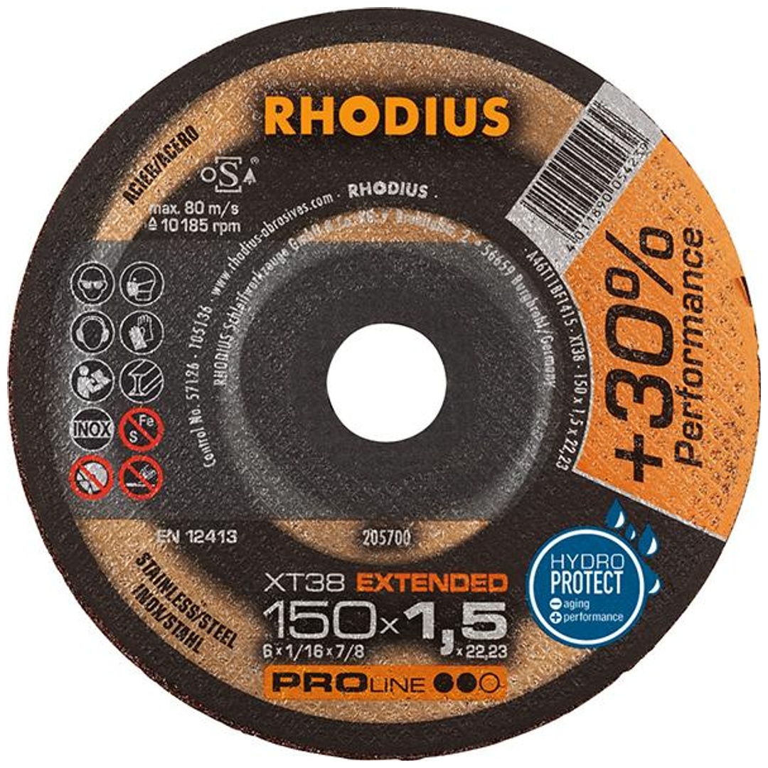 RHODIUS Trennscheibe XT38 150 x 1,5 mm ger.