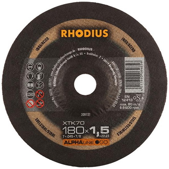 RHODIUS Trennscheibe XTK70 180 x 1,5 mm gekr.