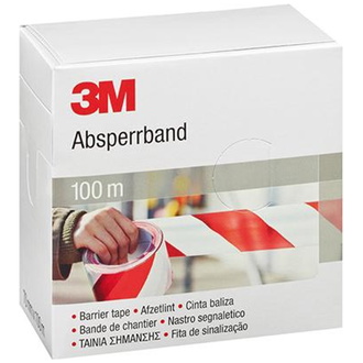 3M Absperrband 70mm x 100m rot-weiß