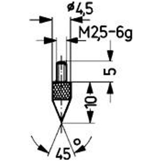 Käfer Messeinsatz Stahl Abb. 13/45 Grad