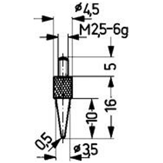 Käfer Messeinsatz Stahl Abb. 15/ 0,5 mm