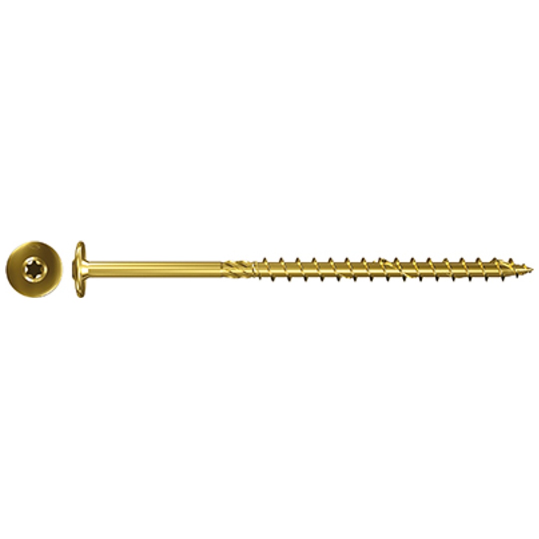 Fischer Power-Fast 10,0x160 Tellerkopf TX TG, Stahl galvanisch verzinkt, gelb passiviert, FPF-WT YZP mit Unterkopf-Fräsrippen