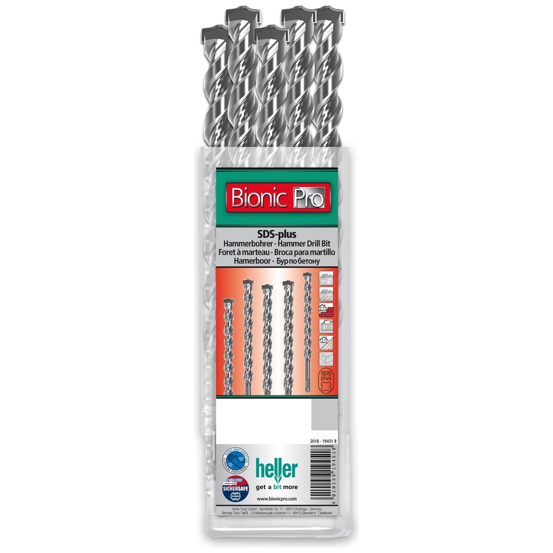 Heller SDS-plus Hammerbohrer Bionic Pro Ø 6 x 50/110 mm 10Stk.