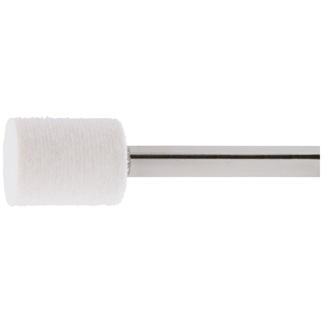 LUKAS-ERZETT LUKAS Polierstift P3ZY Zylinderform 30x40 mm Schaft 6 mm Filz für Polierpaste
