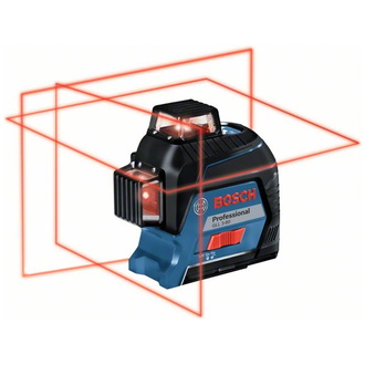 Bosch Linienlaser GLL 3-80, mit 4 x 1,5 V-LR6-Batterie, Zubehör, Handwerkerkoffer