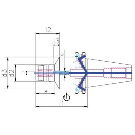 WTE Hydro-Dehnspannfutter D69871ADB 18x 80,5mm SK50 - 2