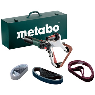 Metabo Rohrbandschleifer RBE 15-180 Set, Stahlblech-Tragkasten