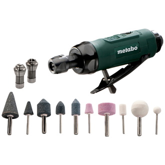 Metabo Druckluft-Geradschleifer DG 25 Set, Kunststoffkoffer