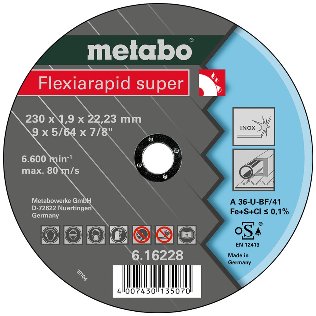 Metabo Flexiarapid super 230x1,9x22,23 Inox, TF 41