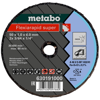 Metabo Kleintrennscheibe Flexiarapid Super 75x2,0x6,0 Inox