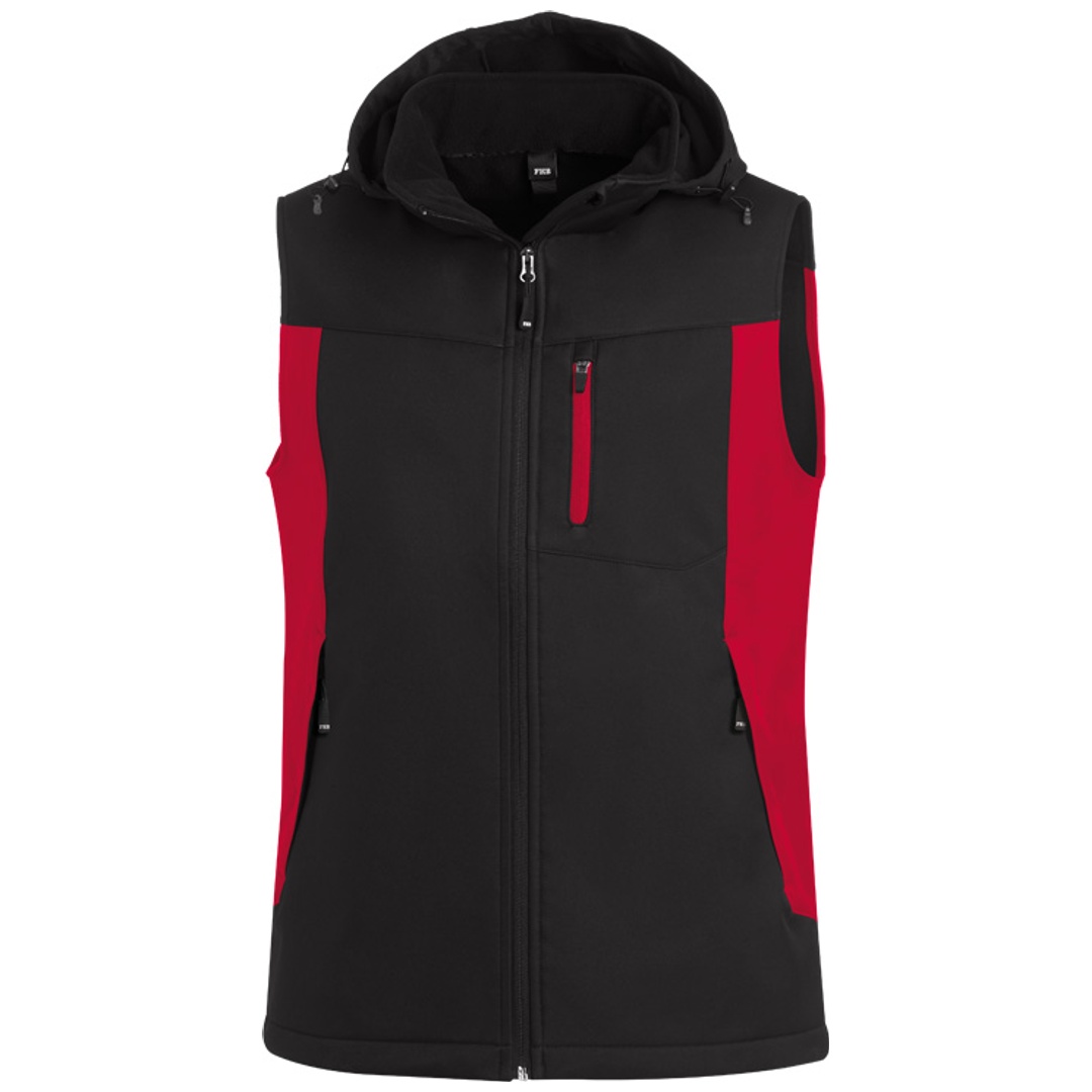 FHB Softshell Weste Justus 79110 Gr. XS rot/schwarz