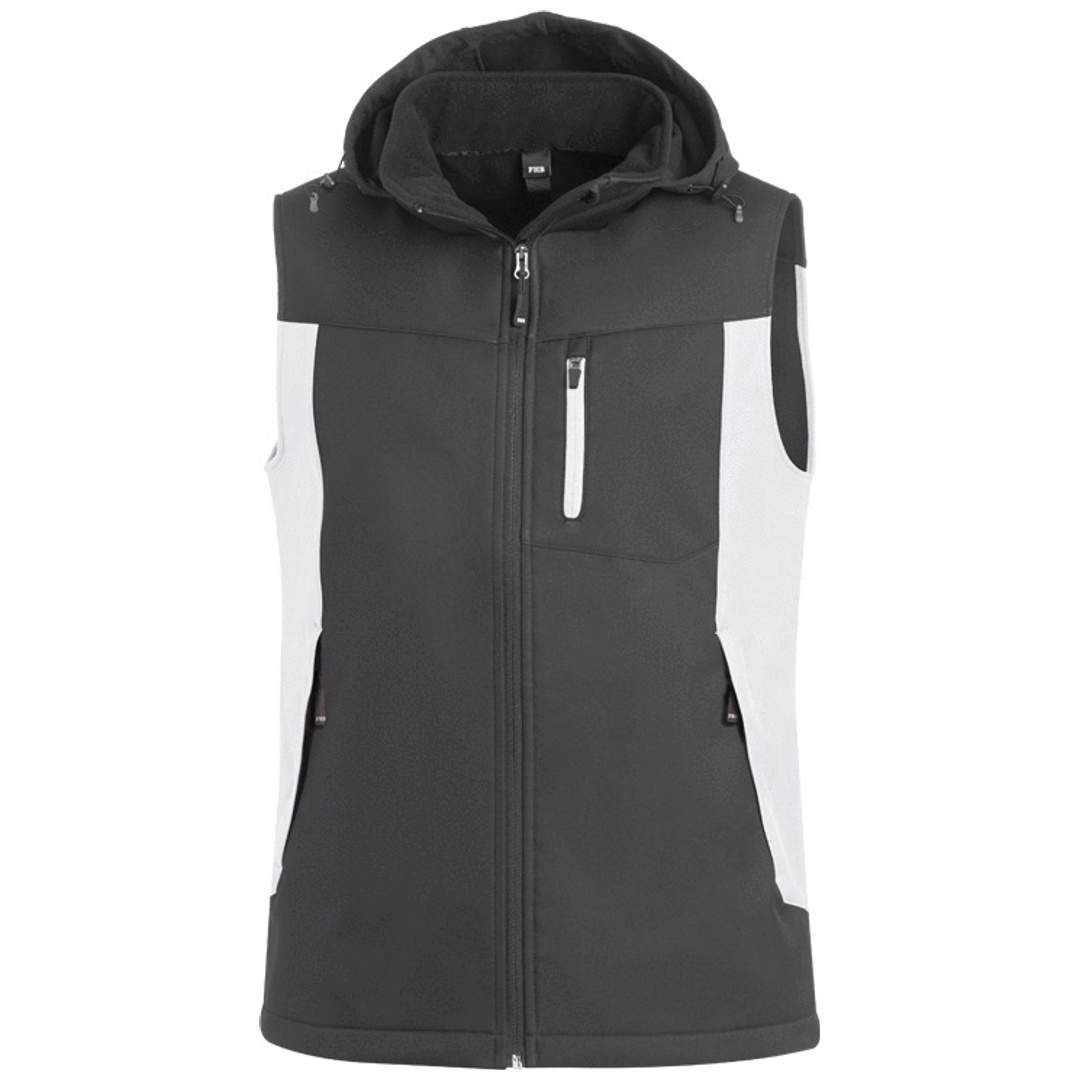 FHB Softshell Weste Justus 79110 Gr. 5XL weiß/anthrazit