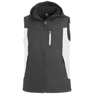 FHB Softshell Weste Justus 79110 Gr. L weiß/anthrazit