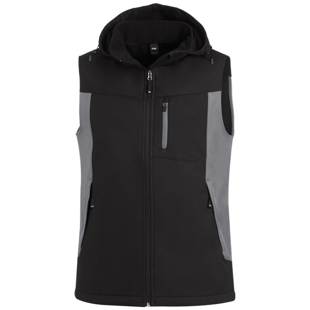 FHB Softshell Weste Justus 79110 Gr. 5XL grau/schwarz