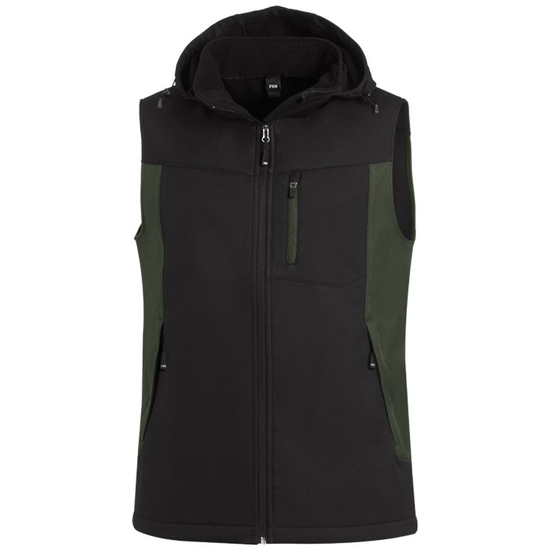 FHB Softshell Weste Justus 79110 Gr. L oliv/schwarz