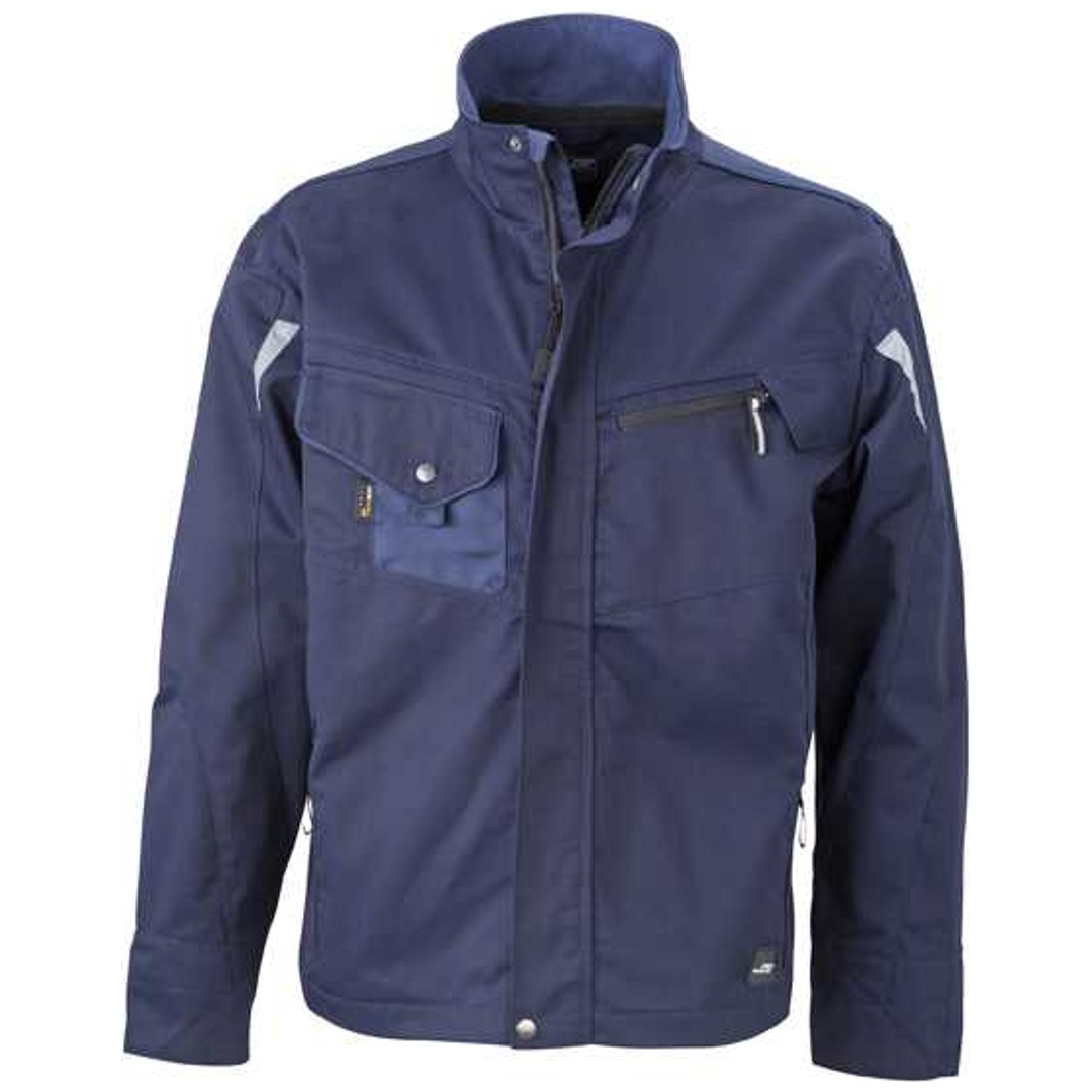 James & Nicholson Arbeitsjacke JN821 Gr. 4XL navy/navy
