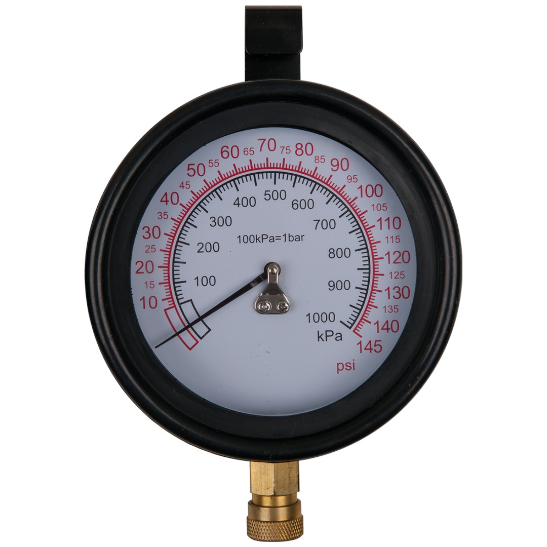 KS Tools Manometer Ø 100,0 mm, 0 - 10 bar mit 1/4 Schnellkupplung