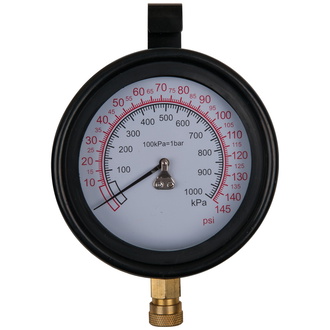 KS Tools Manometer Ø 100,0 mm, 0 - 10 bar mit 1/4" Schnellkupplung