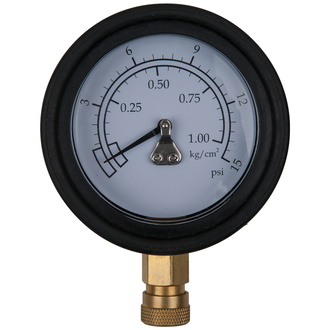 KS Tools Manometer Ø 75,0 mm, 0 - 1 bar mit 1/4" Schnellkupplung