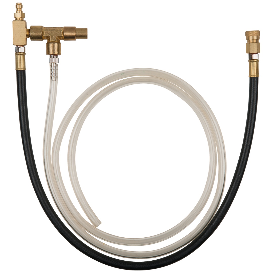 KS Tools Manometer-Anschlussschlauch mit 1/4 Schlauchanschluss mit Ventil für Bosch CSI und GM TBI Systeme