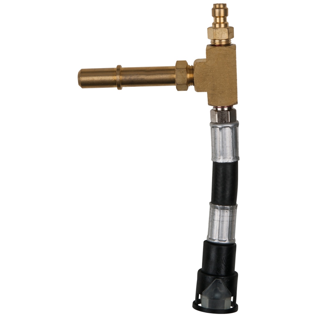 KS Tools Manometer-Anschlussschlauch mit 1/4 Schlauchanschluss inkl.Druckablassventil transparenten Schlauch