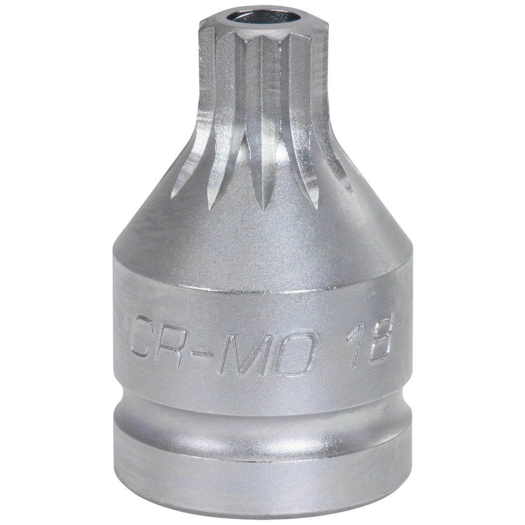 KS Tools 3/4 Kraft-Bit-Stecknuss Vielzahn mit Bohrung, kurz, M16