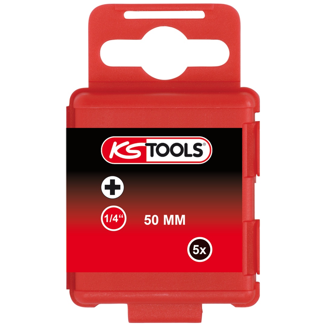 KS Tools 1/4 Bit PH, 50 mm, PH1, 5er Pack