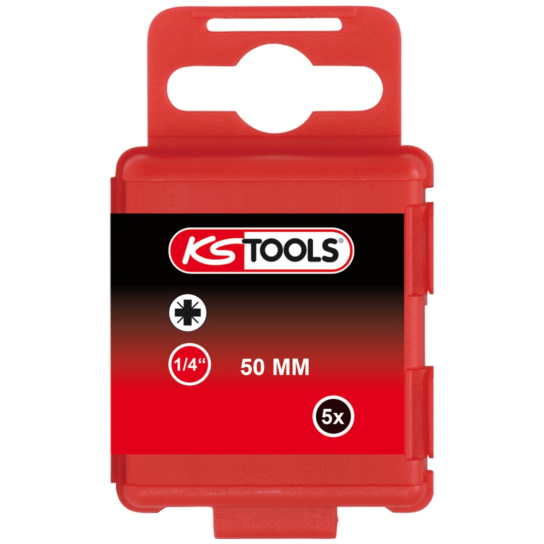KS Tools 1/4 Bit PZ, 50 mm, PZ3, 5er Pack