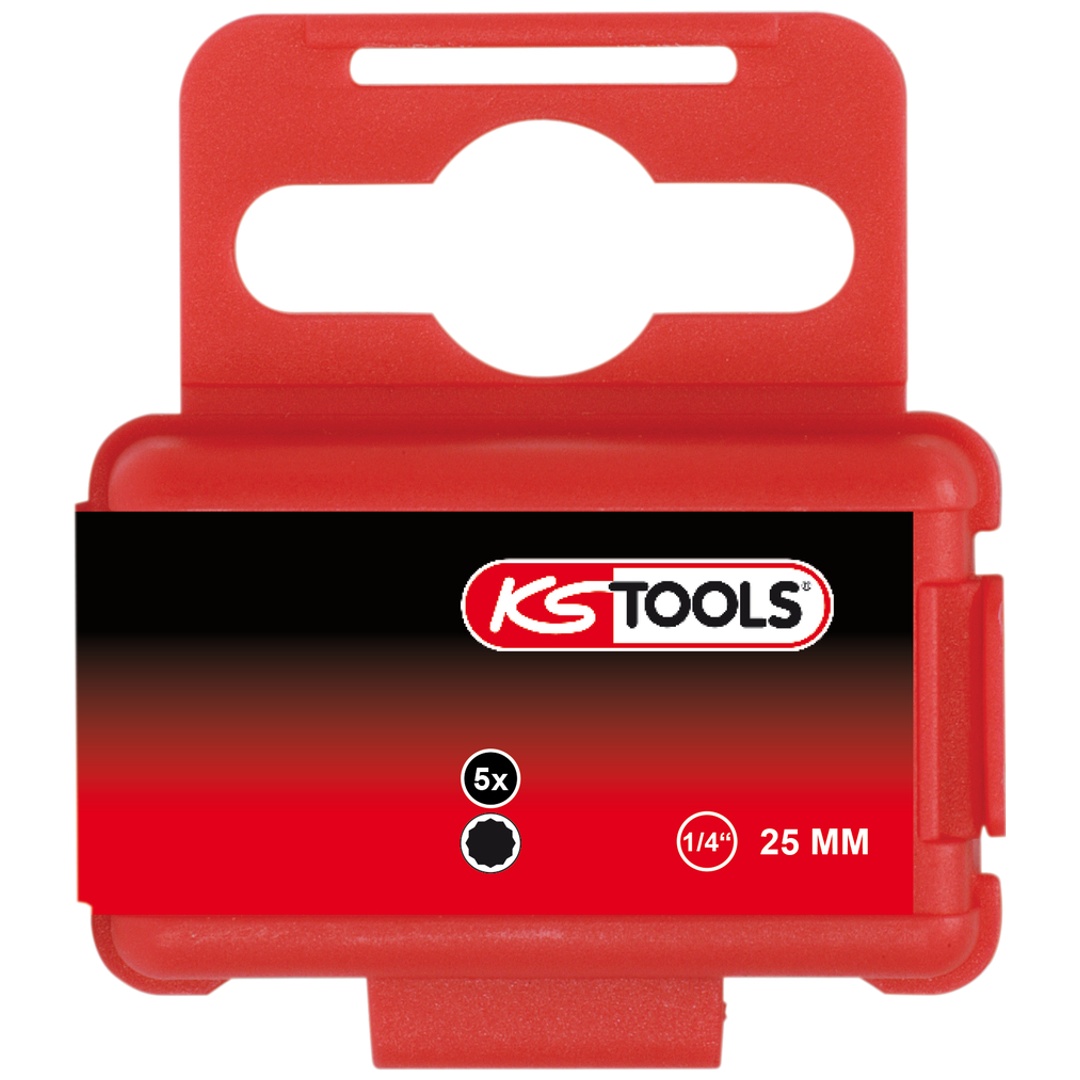 KS Tools 1/4 Bit XZN, 25 mm, M6, 5er Pack