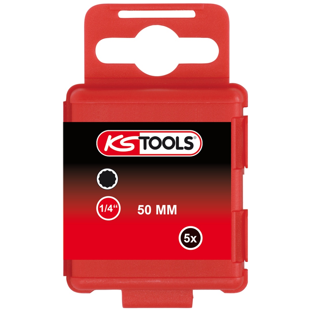 KS Tools 1/4 Bit XZN, 50 mm, M4, 5er Pack