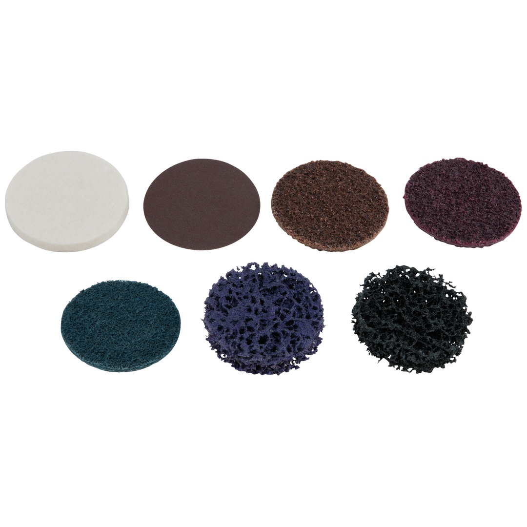 KS Tools Ersatz-Schleifpads, Ø50 mm, Strip Rad lila, 10er Pack