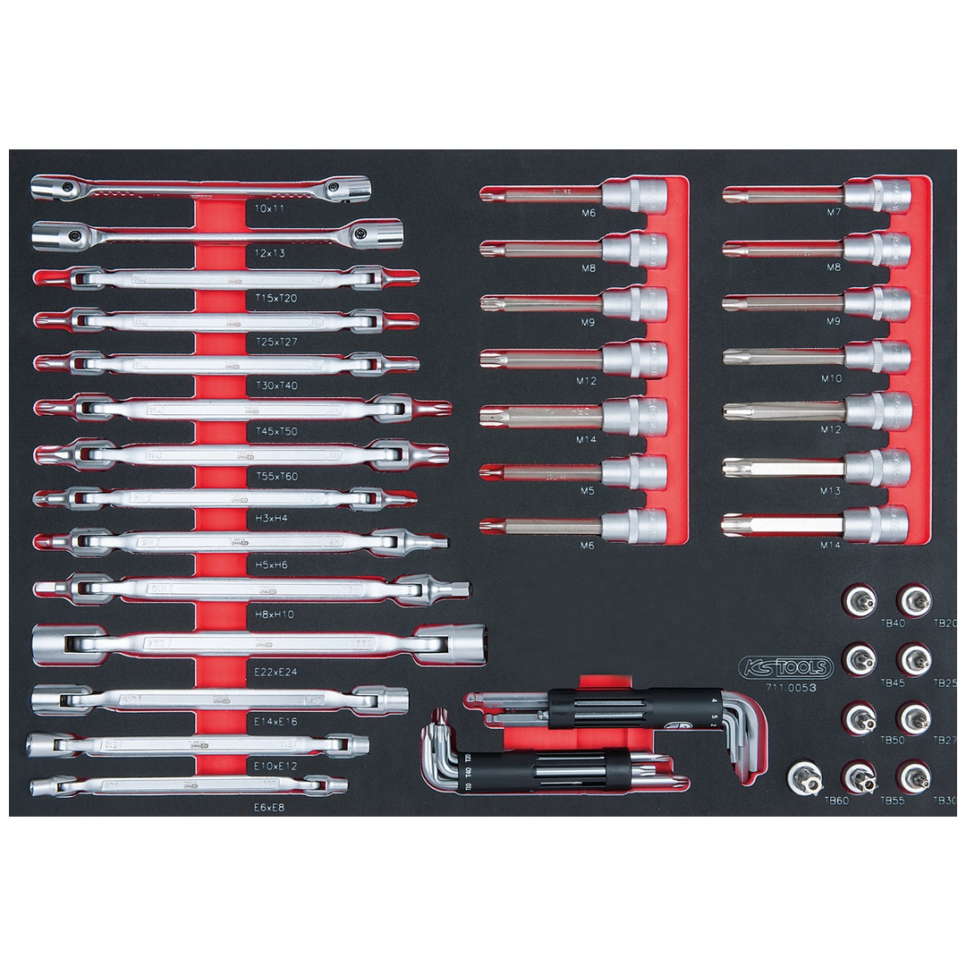 KS Tools SCS Schlüssel-Satz, 53-tlg. in 1/1 Systemeinlage