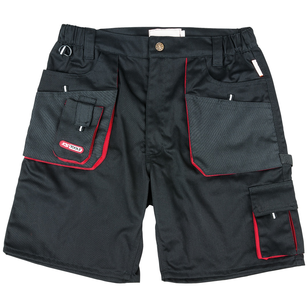 KS Tools Arbeitsshorts, Gr. 48 schwarz/rot