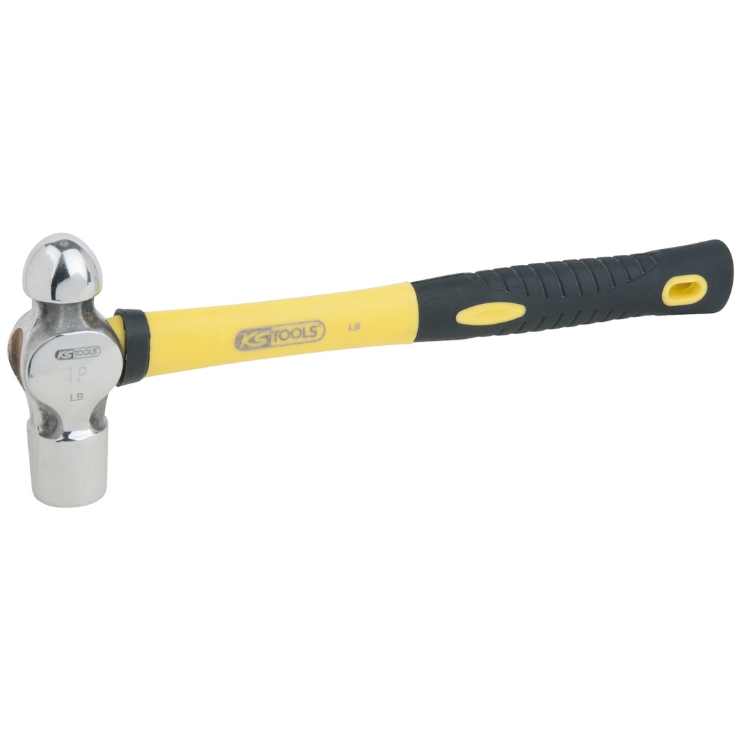 KS Tools EDELSTAHL Schlosserhammer mit Fiberglasstiel, 1130g