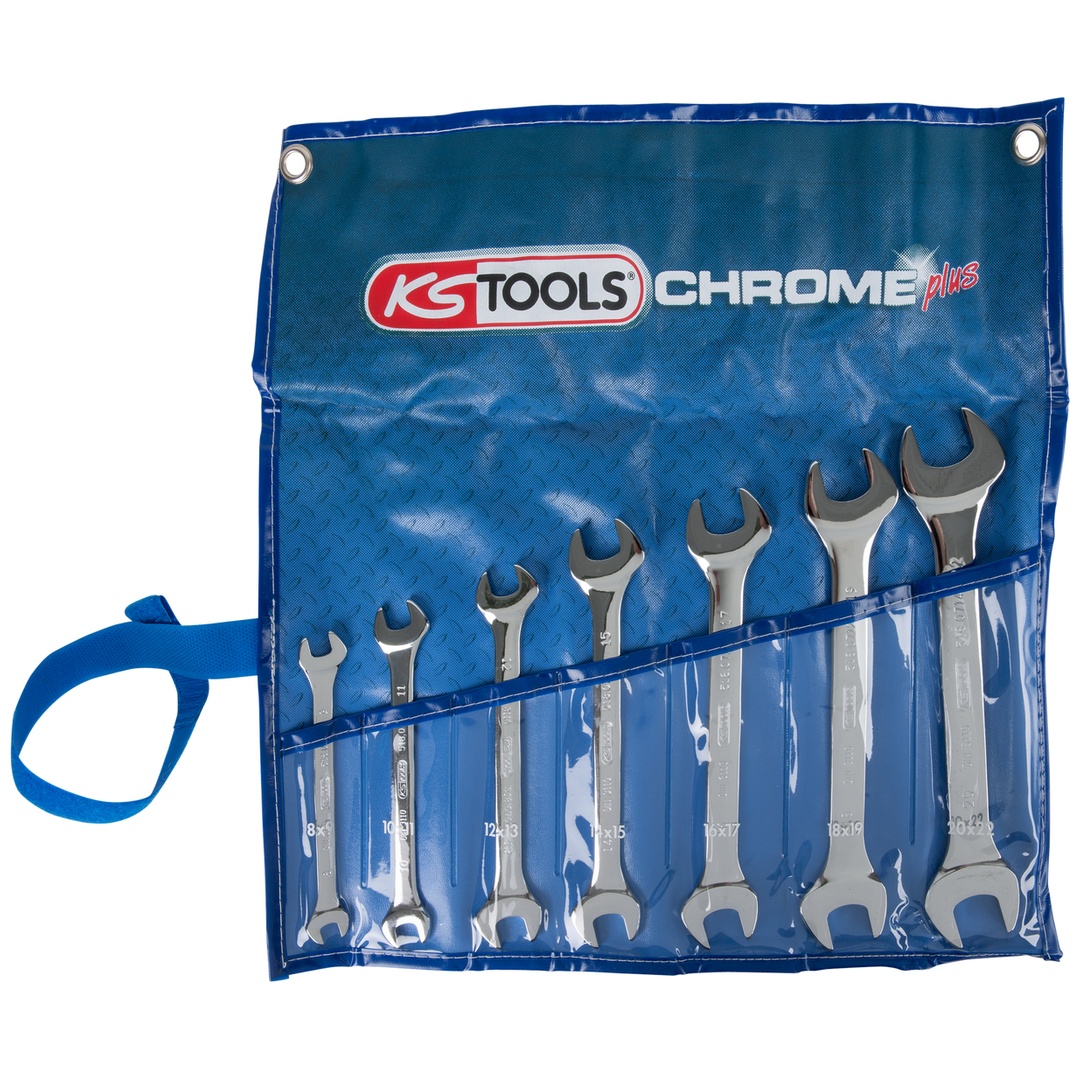 KS Tools CHROMEplus Doppel-Maulschlüssel-Satz, 7-tlg