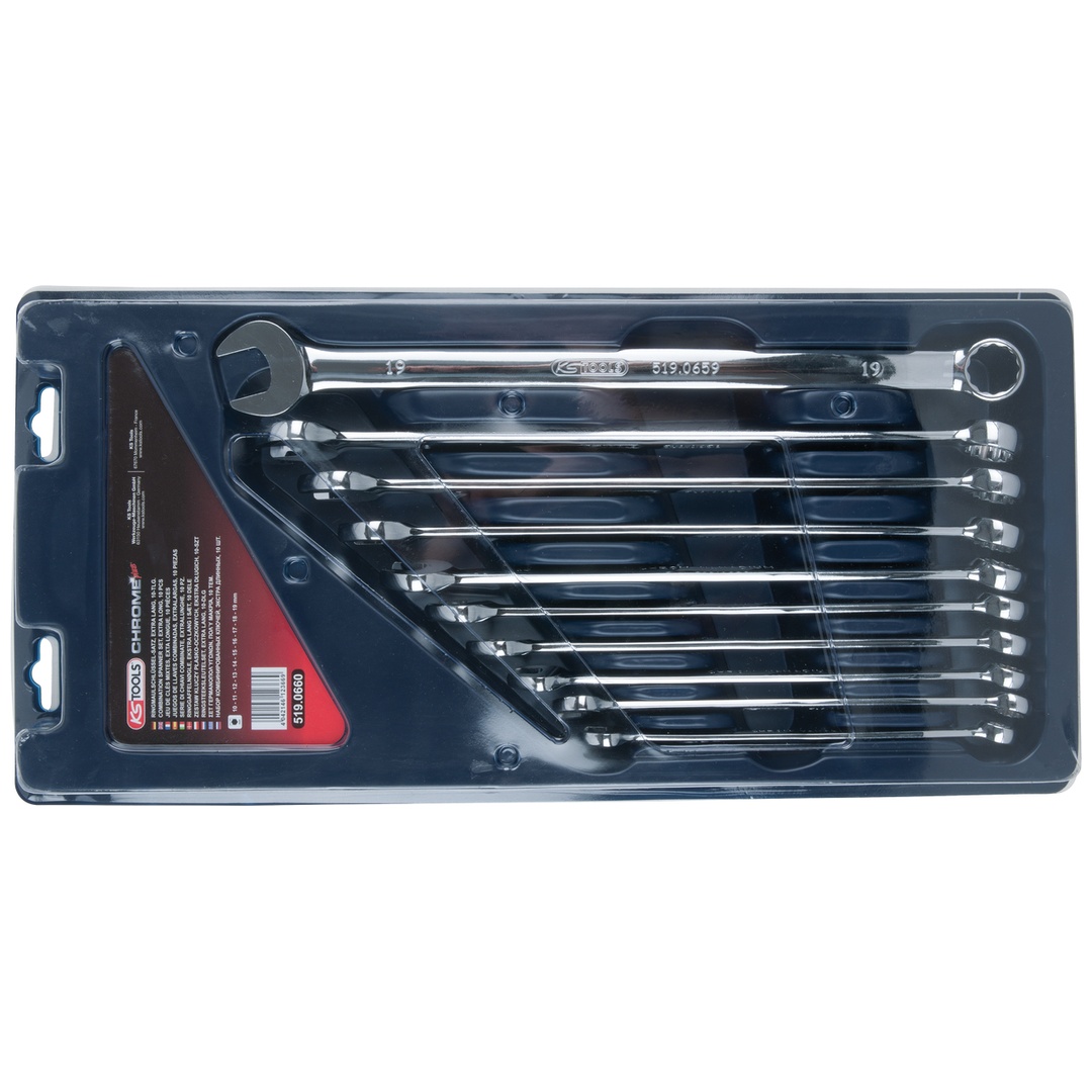 KS Tools CHROMEplus Ringmaulschlüssel-Satz, XL, 10-tlg