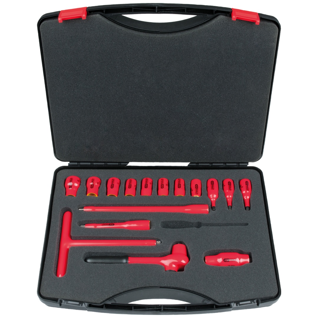 KS Tools 3/8 Steckschlüssel-Satz mit isolierten Werkzeugen, 16-tlg