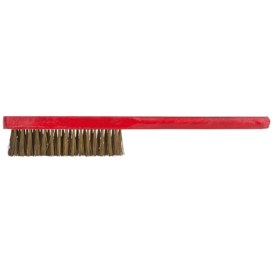 KS Tools BRONZEplus Handbürste, Zinnbronzedraht, gewellt, 5 Reihen