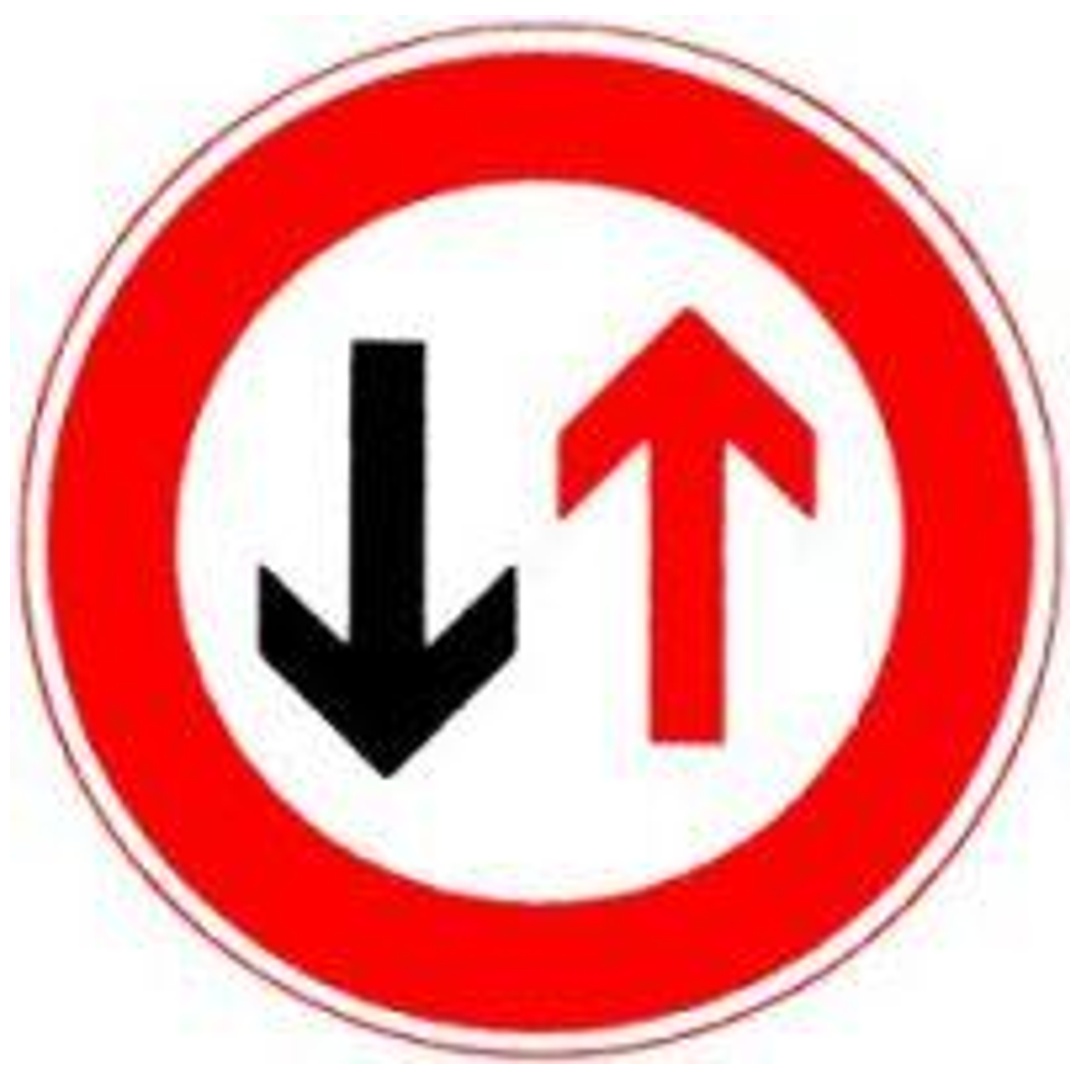 Verkehrszeichen 208 Ronde 600 mm Vorrang gewähren RAL-Gütezeichen Folie RA2