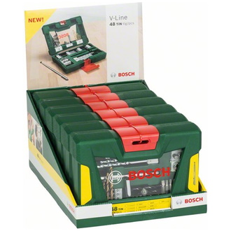 Bosch V-Line Box, Bohrer- und Bit-Set, 48-tlg., Magnetstab