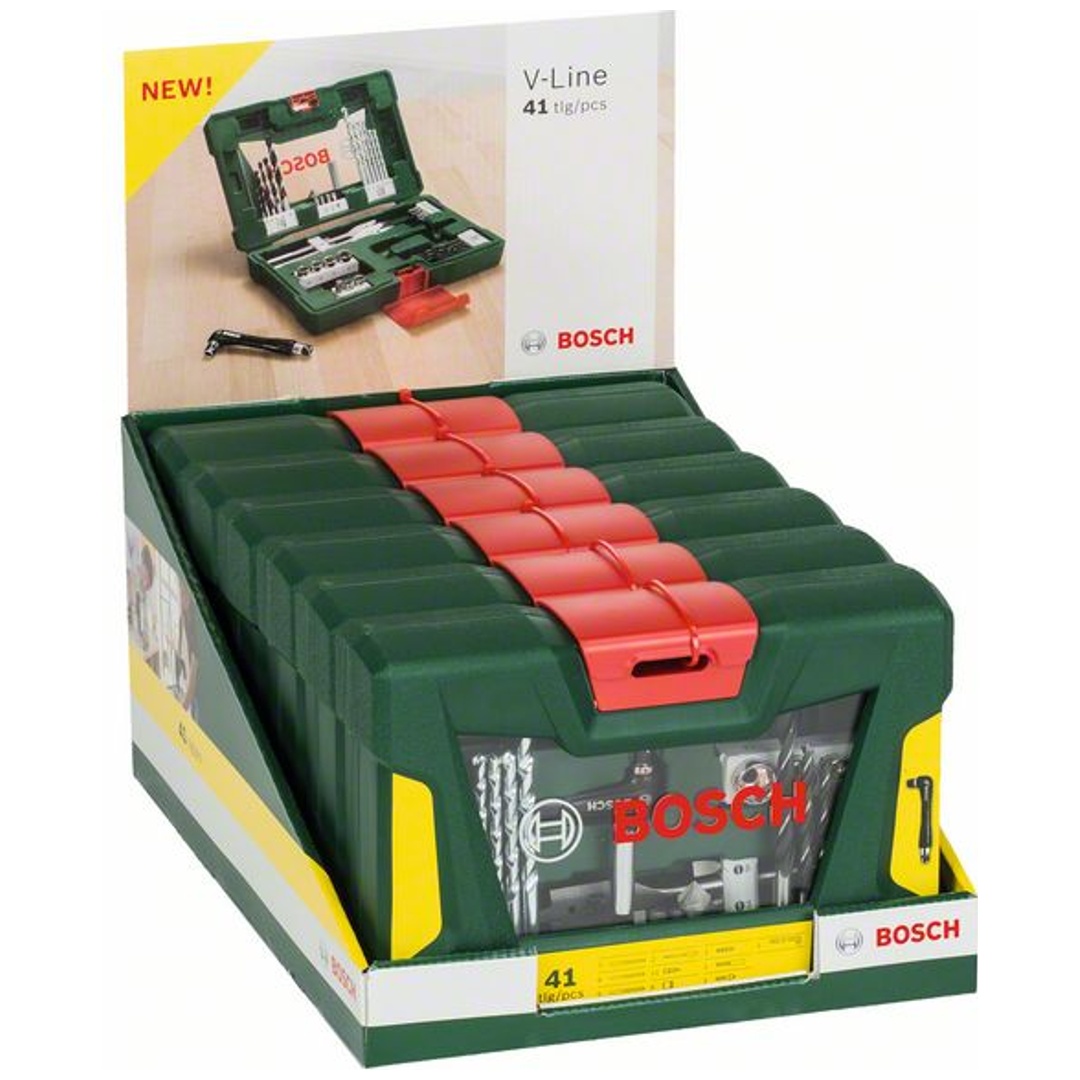 Bosch V-Line Box, Bohrer- und Bit-Set, 41-teilig, Winkelschrauber